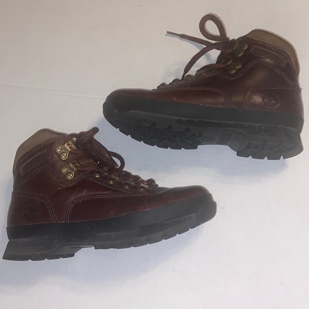 Brown leather Timberland hiking boots 🥾 size 7M - Picture 2 of 12